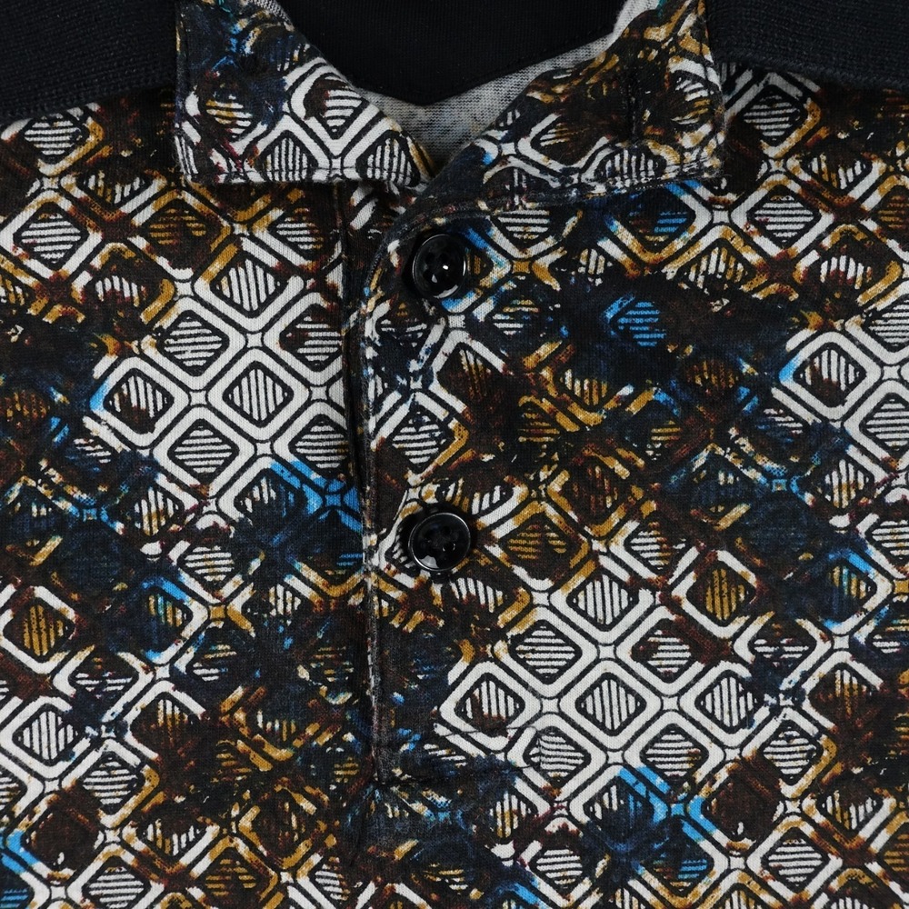 Robert Graham Polo Shirt Men's XL Multicolor Geometric Pattern Cotton New - Picture 6 of 16